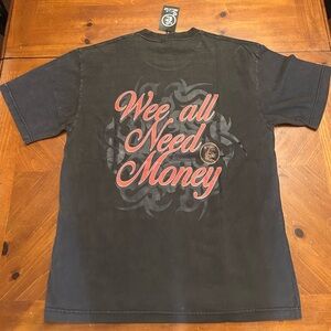 Black Graphic Tee - "Wee All Need Money"